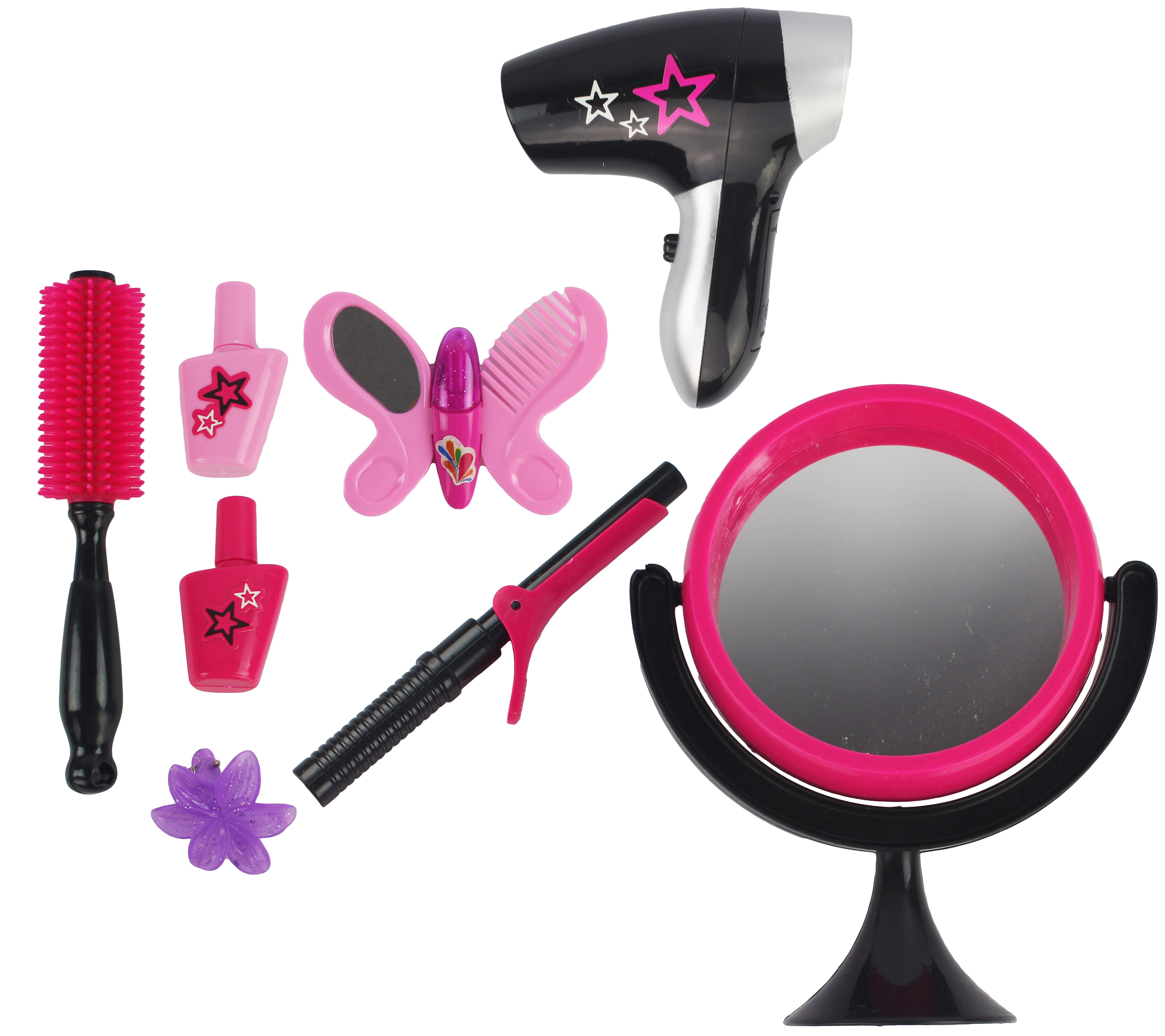 Toy Pretend Play Beauty Fashion Cosmetic Hair Play Set Hair Dryer