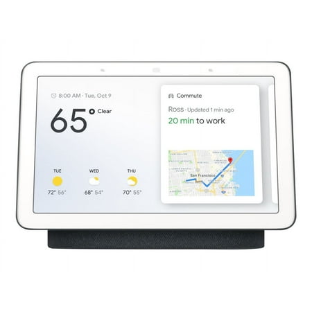 Google Nest Hub - Smart display - LCD 7" - wireless - IEEE 802.11b/g/n/ac, Bluetooth - charcoal
