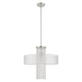 thumbnail image 6 of 41121-91 Livex Lighting Bella Vista - 1 Light Pendant in Contemporary Style - 20 Inches wide by 27.5 Inches high-Brushed Nickel Finish-White Shade, 6 of 8