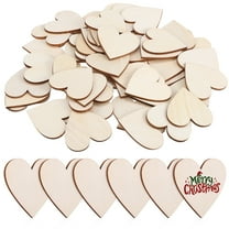 50 Pcs Wooden Hearts for Crafts Unfinished Cutout Shape Decorations DIY Wooden Heart Ornaments