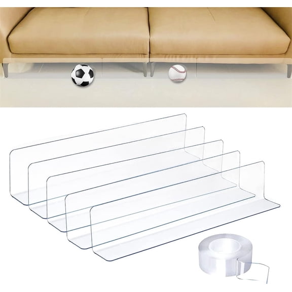 NOGIS 5 Packs Under Couch Blocker For Pets - Bed Sofa Furniture Toy Pet Barrier Blockers Pets,Sofas & Couches The Stoppers To Prevent Toys Cats Underbed Dogs Clear Stopper Guards