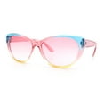 thumbnail image 4 of Girls Tie Dye Hippie Color Classic Cat Eye Sunglasses Pink Blue - Pink, 4 of 7