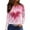 Hot Pink, variant on yuCgh Women's Casual Slit Hem Round Neck Long Sleeve T-Shirt, Vintage Print Loose Top, Fashion Ladies Blouse for Fall Season,Black L