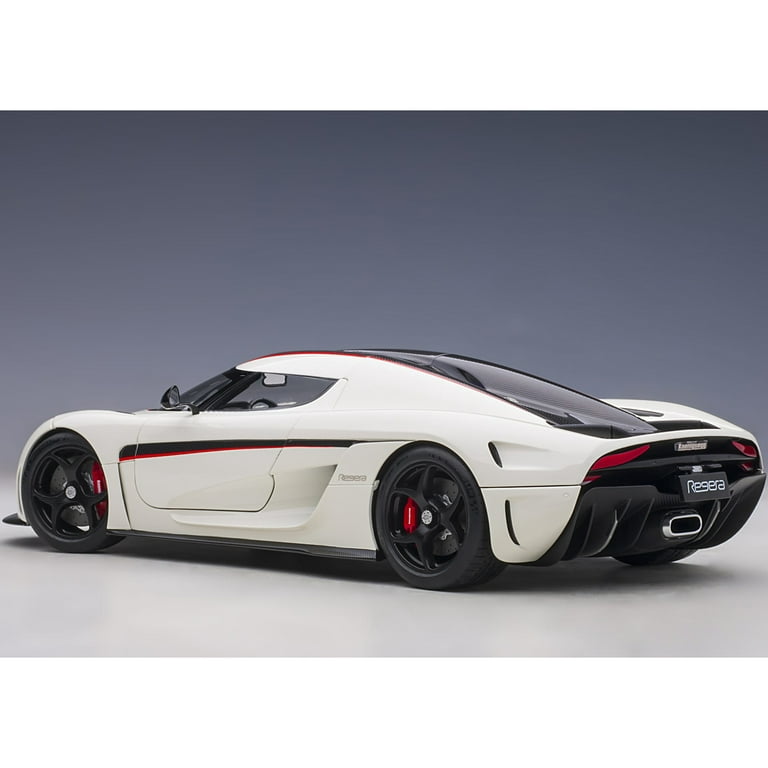 Autoart 1/18 Scale Koenigsegg Regera Model Car, White with Black