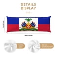 thumbnail image 2 of Body Pillow Cover Haitian Flag Long Pillow Case Protector With Zipper Decorative Soft Large Pillow Cases Covers 20"X54", 2 of 6