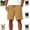 Khaki, variant on Ice Silk Shorts Men Summer Casual Big and Tall Shorts Sport Knee Length Short Pants Elastic Waist Wide Leg Bottoms (Black, XS)