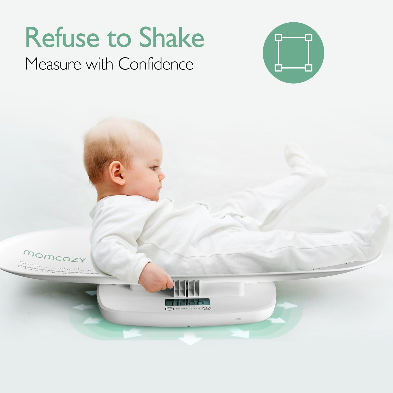 Momcozy Baby Scale,Removable Scales for Body Weight & Height Measurement,Digital LED Screen