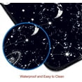 thumbnail image 5 of Large Gaming Mouse Pad with Stitched Edges, Black Constellation Desk Mat Extended Keyboard Pad, Non-Slip Rubber Base Desk Pad for Keyboard and Mouse, 31.5X11.8 inch, Sun and Moon, 5 of 6
