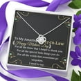 thumbnail image 4 of Love Knot Necklace For Sister in law On mothers day, Christmas gift for Sister in law, Bonus sister Jewelry with personalized message card, 4 of 5