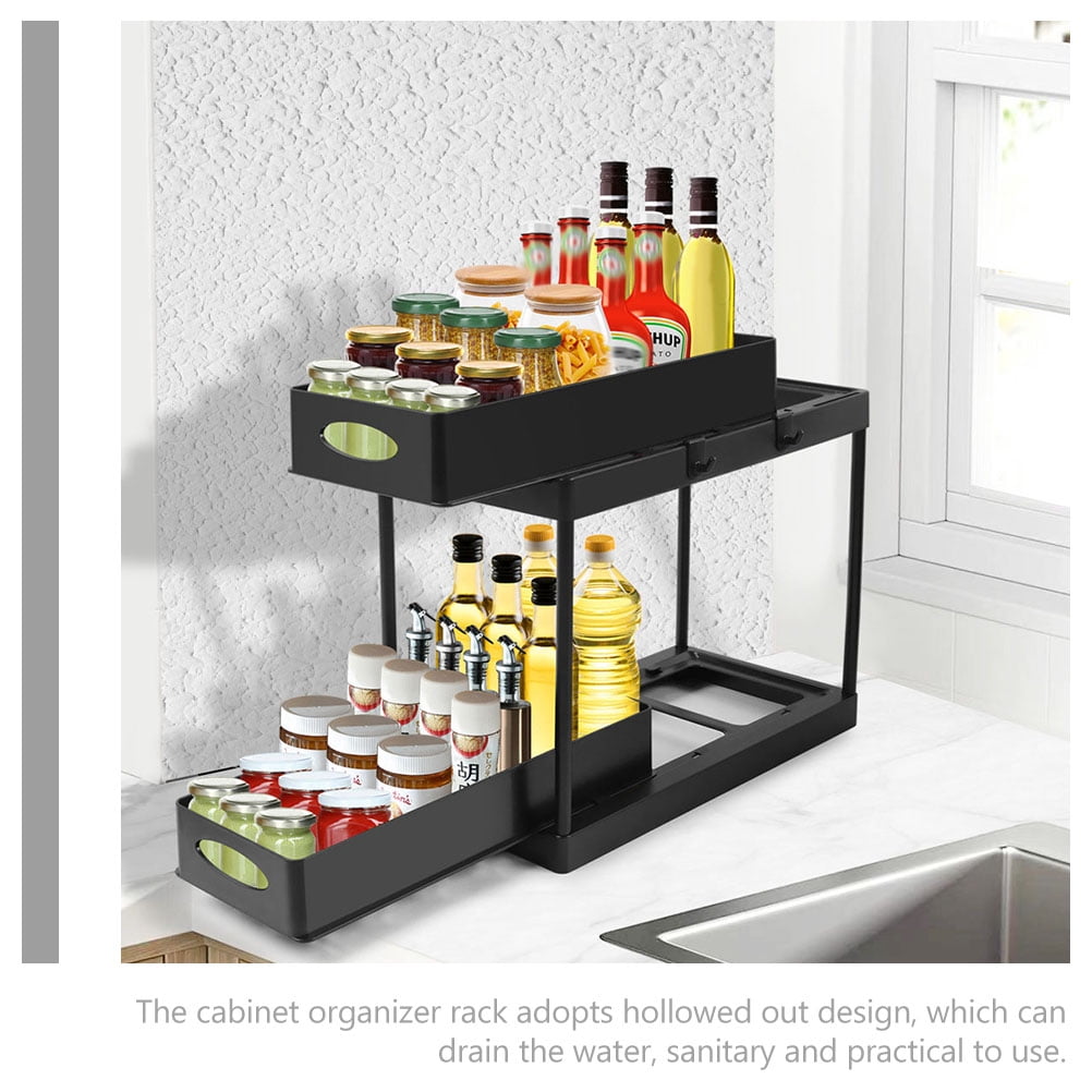 FRCOLOR  Cabinet Shelf under Sink Rack Pull Out Drawer Kitchen Ware Organizer Office