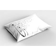 thumbnail image 2 of Ambesonne Dandelion Pillow Sham 2 Pack, Blown in Wind, 26"x20", White Charcoal Grey, 2 of 3