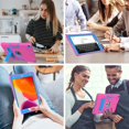 thumbnail image 4 of Dteck Case for iPad 9th Gen/8th Gen/7th Gen, iPad 10.2 Shockproof Kids Case 2021/2020/2019, Heavy Duty Hybrid Rugged 3 Layer Full Body Protection Case with Built-in Kickstand,Rose/Blue, 4 of 6