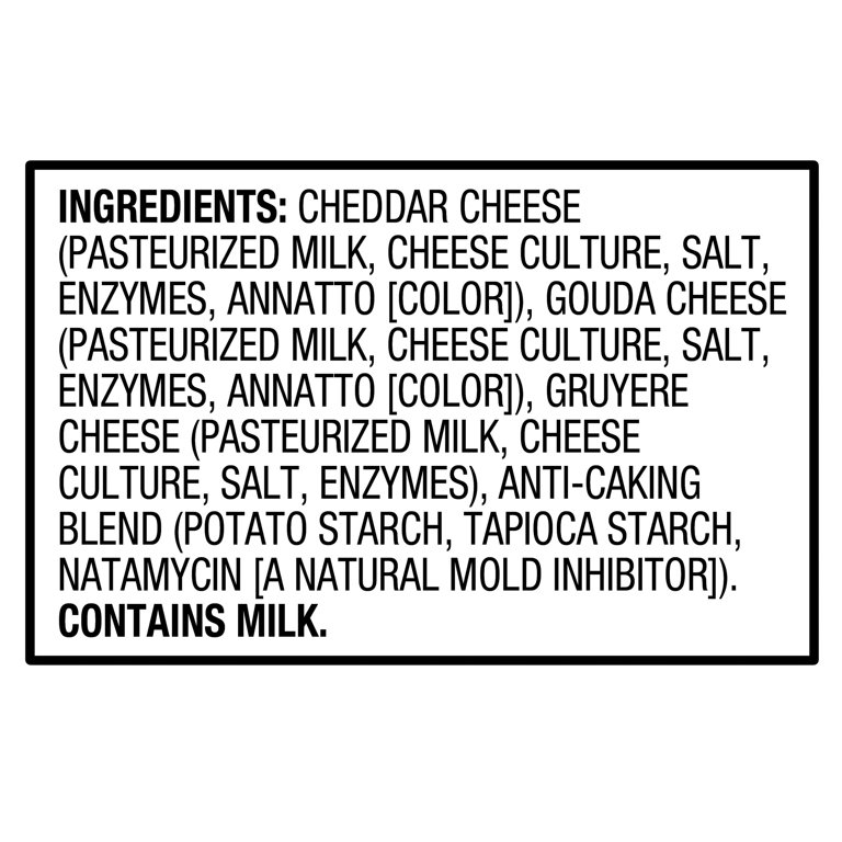 bettergoods Farmhouse Style Shredded Cheddar Gouda Gruyere Cheese