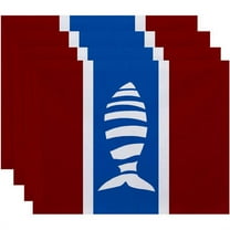 Simply Daisy 18" x 14" Puzzle Fish Animal Print Placemat, Set of 4