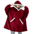 thumbnail image 1 of Sudadera con capucha manta usable Sonducket cómoda para hombres y mujeres rojo, 1 of 6