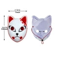 thumbnail image 2 of Demon Slayer Tanjirou Máscara Kimetsu No Yaiba Sabito Mascarilla Anime Máscaras Makomo Cosplay Máscaras Disfraz de Halloween Máscaras LED Kits de decoración para fiestas Rojo con azul transparente, 2 of 6