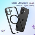thumbnail image 4 of JETech Magnetic Slim Case for iPhone 17 6.3-Inch Compatible with MagSafe, Camera Lens Full Protection, Ultra-Thin Lightweight Clear Minimalist Protective Phone Cover (Black), 4 of 5