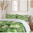thumbnail image 5 of Ambesonne Floral Duvet Cover Sets, Exotic Plant Cover Pattern, 2-Queen, Lime Green and Khaki, 5 of 6