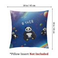 thumbnail image 4 of Plush Pillowcases Pieces Pillow Cover  Decorative Panda Galaxy Stars Planets Rocket Cute Navy King Size Pillow Sham with Zipper, 4 of 7