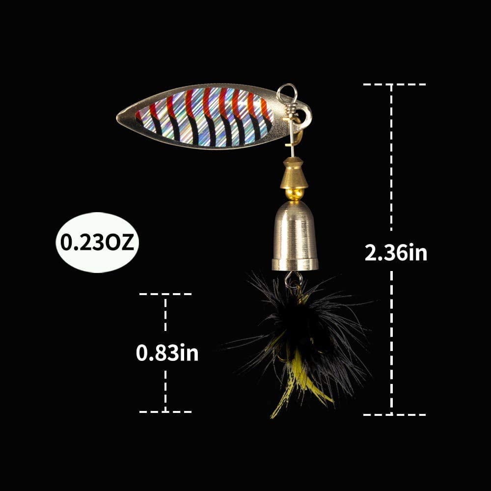 10pcs Fishing Lures Spinnerbait for Bass Trout salmon Hard Metal Spinner  baits Box 