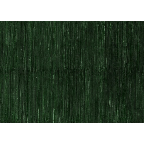 Ahgly Company Indoor Rectangle Abstract Emerald Green Modern Area Rugs, 2' x 4'