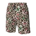 thumbnail image 5 of Kdxio Leopard Dots Pattern Mens Casual Shorts - Drawstring Summer Beach Sports Shorts for Men, 5 of 9