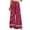 *Red, variant on ClodeEU Women's Boho Print Wide Leg Palazzo Pants,Elastic High Waist Flowy Casual Trousers ,Women's Plus L