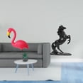 thumbnail image 2 of Estatua de estaca de jardín,Adorno de flamenco para jardín,patio,porche,Estatua de flamenco,estatuilla,escultura,exterior,playa,Estatua del caballo,Estatua de caballo,escultura de resina, 2 of 8