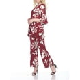 thumbnail image 2 of White Mark Women's Floral Bell Sleeve Tunic and Palazzo Pant Set, 2 of 5
