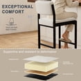 thumbnail image 4 of MultiHaven 26" Counter Height Bar Stools Set of 4,Modern Upholstered Stool with Thick Back & Seat for Kitchen Island,Bar,Cafe - Beige Fabric, 4 of 9