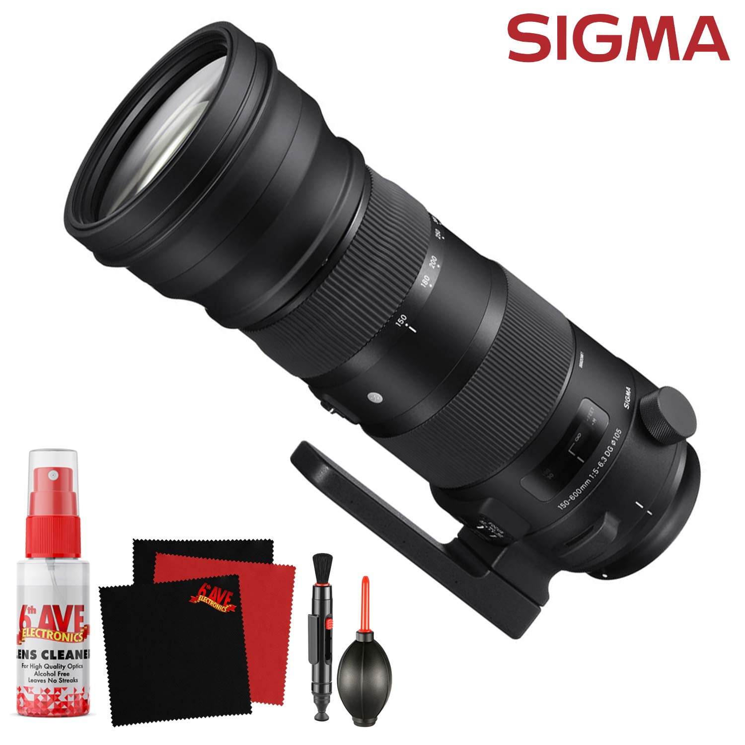 Sigma 150 600mm F 5 6 3 Dg Os Hsm Sports Lens For Nikon F 740 306 And Cleaning Walmart Com Walmart Com