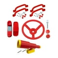 thumbnail image 3 of HILABEE Playground Equipment Set Kids Steering Wheel for Treehouse Outdoor Swing Set Red, 3 of 9