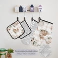 thumbnail image 5 of Cute Beige Rabbit Oven Mitts and Pot Holders with Chef Apron Set 5 Pcs Kitchen Cooking Set, 5 of 6