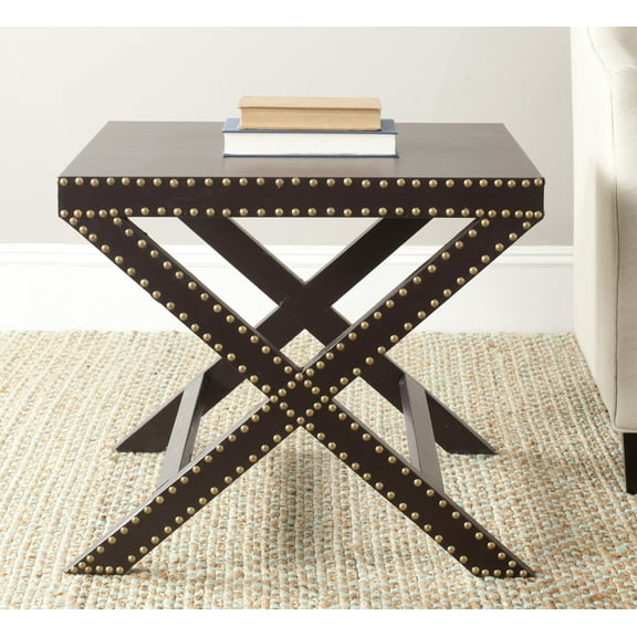 SAFAVIEH Jeanine Contemporary X End Accent Table, Charcoal