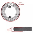 thumbnail image 2 of for Yamaha Kodiak 400 YFM400 YFM400A 2WD 4WD 2003 2004 Rear Brake Shoes, 2 of 4