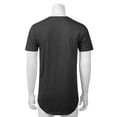 thumbnail image 2 of Allsense Men's Lightweight Color Longline Modern Fit T-Shirt Short Sleeve H. Charcoal XL, 2 of 4