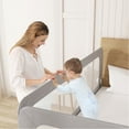 thumbnail image 2 of ZFITEI Toddler Safety Bed Rail, 71" x 22", Adjustable Height, Iron, Kids, Gray, 2 of 7