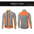 thumbnail image 3 of Spring Autumn Reflective Men Cycling Jacket Water Rain Repellent Running MTB Bike Windbreaker Windproof Bicycle Wind Coat BO223-R long sleeve EU 3XL (ASIA 4XL), 3 of 6