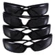 thumbnail image 1 of ColoMX Gafas de sol portátil de 4pcs Portátiles de orificios de orificio completo para al aire libre (negro), 1 of 8