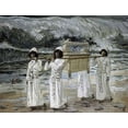 thumbnail image 2 of Tissot, James 18x15 Black Ornate Wood Framed with Double Matting Museum Art Print Titled - Ark Passes Over The Jordan, 2 of 4