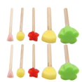 thumbnail image 3 of 5 Pack Sponge Painting Brush Set for Wooden Handles – DIY Graffiti Brushes with Assorted Non Toxic Art Tools for Kids’ Creative Drawing and Handmade, 3 of 5