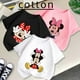 thumbnail image 2 of Camiseta de algodón de Disney de verano con dibujos animados para bebés, niños y niñas, ropa de manga corta de Mickey Mouse, camiseta con estampado de Minnie Kawaii para niños pequeños, 2 of 5