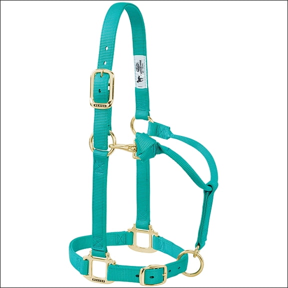Weaver Green Nylon Pony Horse Halter Original Adjustable Chin & Throat Snap