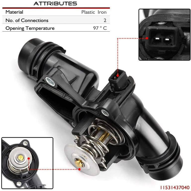 Gruppo Alloggiamento Termostato Con Sensore E Guarnizione 11531437040 Per BMW E46 E39 X5 X3 Z3 Z4 330i 525i - 2