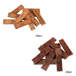 165pcs Petit bâtiment de particules Block en vrac militaire Accessoires 1x4 Bois lisse jouets de construction militaire Board