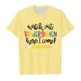 thumbnail image 4 of Shirts for Girls Print Back to School Shirt School Tee Kindergarten Shirts for Girls Kids T Shirt Children Z0D-Yellow, 120, 4 of 4