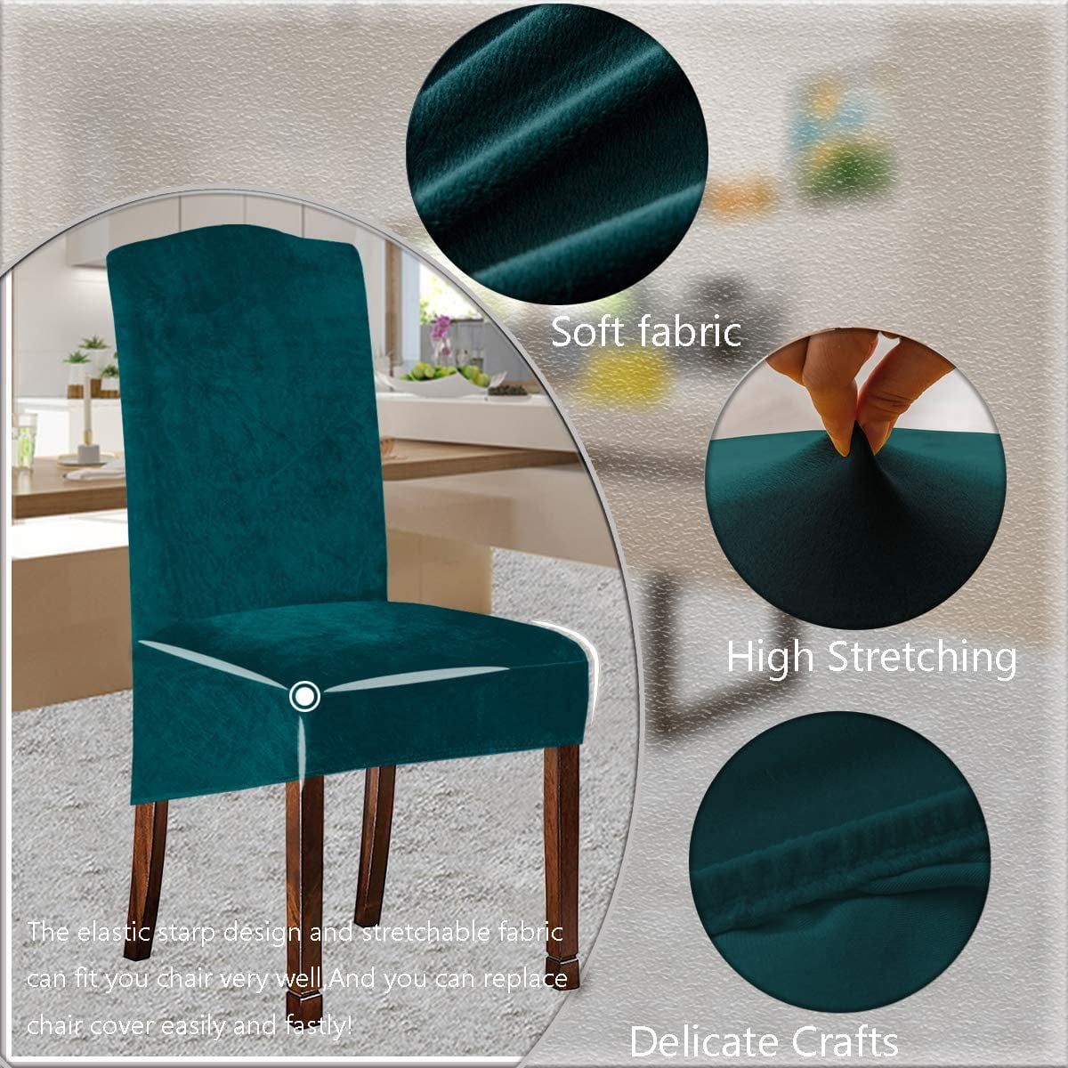 Velvet Suede Chair Covers Stretch Velvet Chair Slipcover Set Base