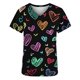 thumbnail image 2 of TaTaai Lightweight Holiday Print Top for Women, V Neck Short Sleeve Casual Blouse with Pockets, Valentine's Day Shirt for Gifting Gift, 2 of 5