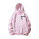 thumbnail image 1 of Sudadera cómoda Gibobby para mujer con capucha estampado de amor rosa XL, 1 of 3