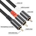 thumbnail image 2 of Xingzhi RCA to 2RCA Subwoofer Cable Y Adapter Splitter for Headphone Amplifier 2m, 2 of 9